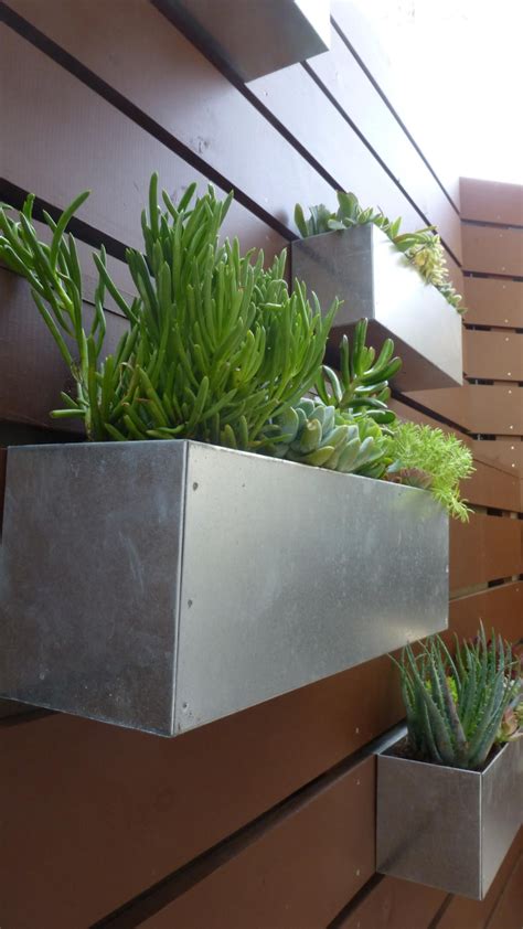 metal planter boxes wall|planter box with galvanized metal.